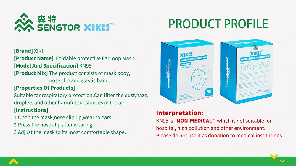 in Stock Disposable Protective KN95/FFP2/N95 Non-Woven Face Mask