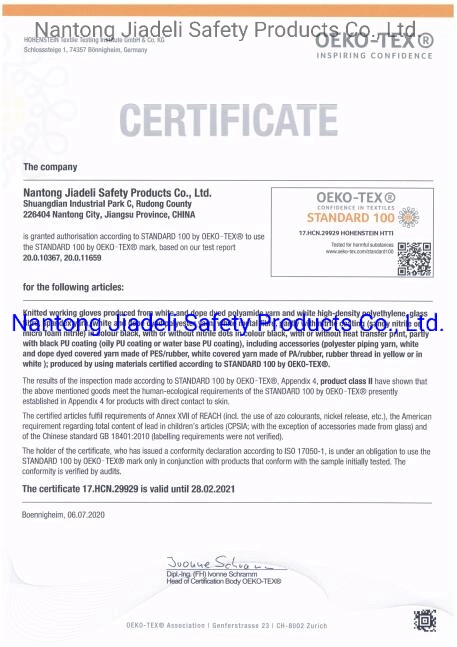 Manufacturer Daily Working Durable Micro-Foam Nitrile Dipping Safety Gloves with CE Oeko-Tex Certificated (N1554)